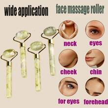1pc Stone Made Beauty Roller Massager For Face, Body And Eyes, Skin Care Tool For Home And Spa