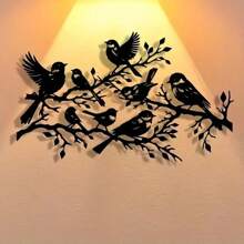 [Classic Bird Branch Metal Art] Elegant Minimalist Bird Branch Metal Wall Art: Suitable For Office, Home, Kitchen, Courtyard, And More - Classic Style