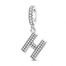 1 pieza Encantos con letra 26 caracteres alfabéticos en 3 estilos diferentes, cuentas de corazón plateadas y doradas, encantos para pulseras, collares, llaveros, cuentas para hacer joyas DIY, regalo único para amigos, familia y pareja
