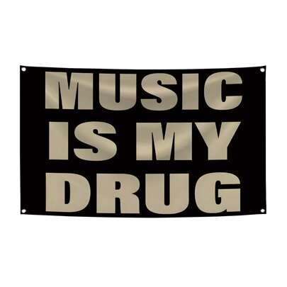 A MÚSICA É MINHA Música Abstrata Desenho Animado Arte Tapeçaria Cor Bandeira Pendurada na Parede Para Quarto Sala de Estar Dormitório Decoração de Festa de Halloween, Caverna do Homem, Música Moderna Arte Tapeçaria Banner Presente