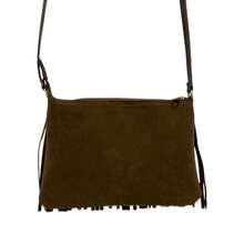 Women's Bag With Fringe Crossbody Strap Boho Style Barretos Cowboy Party Boiadeira Boiadeirinha - 焦糖色 - 查看 5