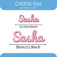1pc Customized Acrylic Name Plate, Personalized Name, Customized Plaque, Unique Restaurant Wall Decor, Plate Decoration, Suitable For Bedroom, Cake Decor, Children's Day, Christmas, Halloween, Back To School, Birthday, Party Gifts, Customized Gifts