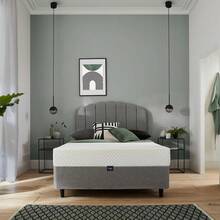 3 Zone Memory Foam Rolled Mattress Made In The UK Medium Double, White - Rusty Rose - View 1