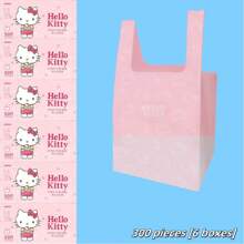 Sanrio Hello Kitty 50 stuks vuilniszakken voor in de auto en op het bureau, leuke, creatieve roze vuilniszakken, wegwerpbare plastic vuilniszakken, draagbare vuilniszakken voor in de auto, geschikt voor op reis en buitengebruik.