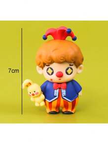 1/4/6pcs,Circus Theme Cake Topper Clown Jester Circus Animal Lion Elephant For 1st Happy Birthday Party Cake Decoration