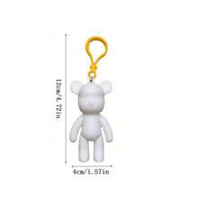 1/3/5 Cartoon Resin Bear Keychains, DIY Fluid Bears, Children's Handmade Drawing, Suitable For: Valentine's Day Gifts, Party Decorations, Party Gifts (Random Style And Color), Mother's Day Graduation Ceremony,Back To School,School Supplies