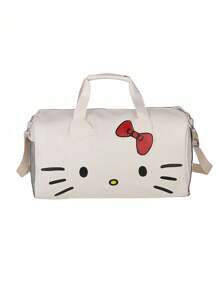 Sanrio 1Pc Hello Kitty Large Girl's Weekend Bag Travel Bow Hello Kitty Portable Gym Bag Crossbody Bag Gift