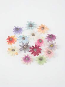 100pcs Artificial Silk Flower Decor Accessories For Headpieces, Wedding Corsage DIY Crafts