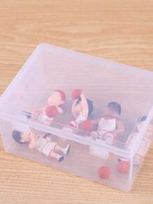 1pc Clear Snap-Open Portable Storage Box, Handy Small Items Organizer Box For Desktop, Dust-Proof And Dirt-Resistant, Travel Storage