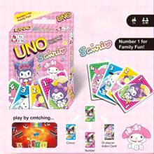Sanrio Cartes à jouer Hello Kitty de Sanrio, cartes de jeu UNO mignonnes de chat, série de jeux de cartes Hello Kitty, convenant pour les fêtes, les réunions sociales, les anniversaires, la Saint-Valentin et le Nouvel An, avec des cartes interactives colorées