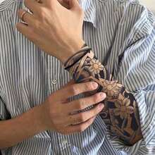 1 Sheet Herbal Finger Tattoo Sticker Waterproof And Long-Lasting Temporary Tattoo - Black - View 4