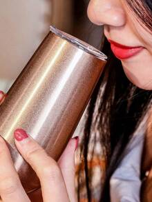 1pc 6oz Double Layer Eggshell Cup U-Shape Stainless Steel Egg Cup, Coffee Cup, Insulated Tumbler, Champagne Cup, Gift Set Back To School