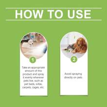 1pc/100ml Pet Odor Eliminator Spray, Containing Coconut Oil & Blackcurrant Extract, Effectively Removes Pet Odor From Pet Beds, Sofas, Carpets, Cages, Keeps Home Furniture & Indoor Pet Areas Fresh & Deodorized With Long-Lasting Fragrance