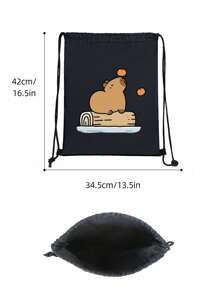 قطعة واحدة - حقيبة ظهر يابانية جديدة على شكل كابيبارا ، كاجوال ، بسيطة وأنيقة ، مع أساور بخيط سحاب و أشرطة كتف قابلة للتعديل ، مناسبة للمدرسة والسفر ، سهلة لتخزين الاحتياجات اليومية ، عنصر متعدد الاستخدامات ، موضة محببة ، مناسبة لجميع الأنماط والمناسبات ، مع قابلية تكيّف قوية مع الأسلوب.