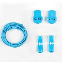 1 对弹性免系带鞋带，带纽扣闭合，3 毫米松垮鞋带 - 免20-螢光黃 - 查看 5