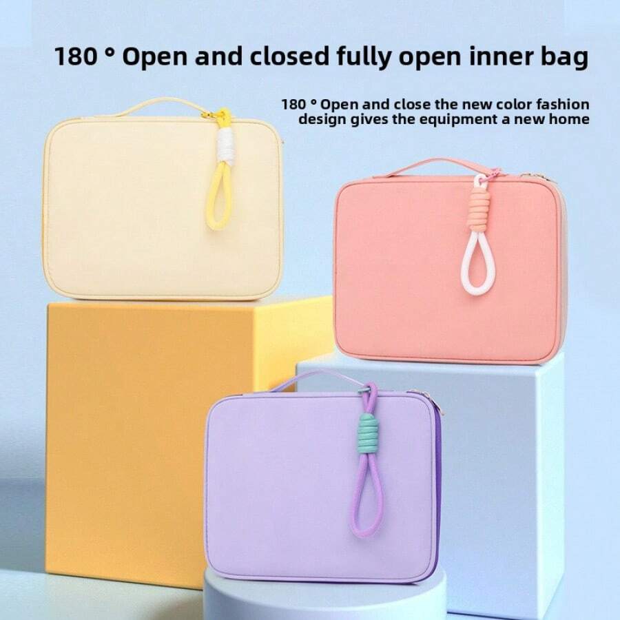 Fashionable Flat Tablet Keyboard Case Fit For 7 To 12.9 Inch Devices Graduation - Pink - View 1