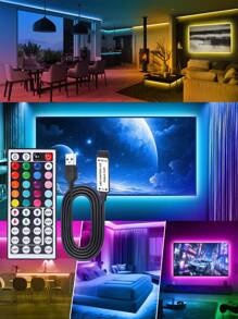 1Pc/2pcs 44 Keys Remote Control And Controller For 5V LED Strip Light / IR Remote /USB Interface Plug And Play (Not With LED Strip Light)