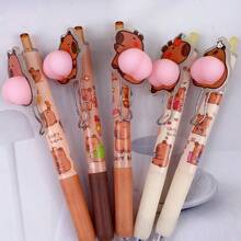 1pc Random Cute Panda Butt Squeeze Stress Relief Signing Pen, Adorable Highly Attractive Student Press-Type Ballpoint Pen Back To School