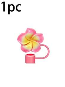 1 pieza/Set de 6 tapas con diseño de flores para cubrir pajitas de 30 y 40 onzas, tapas de silicona reutilizables para pajitas de 10 mm, tapas antipolvo para pajitas, tapas simples para la punta de la pajita, accesorios para tazas, regalo del Día de la Madre