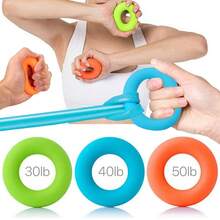 Hand Grip Power Exerciser Strengthener Strength Trainer Gym Ring Training Gift - Orange - View 1