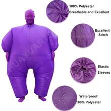 Inflatable Masquerade Costume Full Body Suit Air Blow Up Costumes Jumpsuit Suit - Purple - View 2