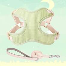 Dog Harness With Leash Set, No Pull Adjustable Reflective Step-In Puppy Pet Vest Harnesses For Small Medium Large Dogs And Cats