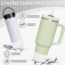 1 Peça Capa de Silicone para Copo, Protetor de Bottom Rosa Glitter, Compatível com Copo Térmico de 20-40oz e 12-24oz, Acessórios de Capa Antiderrapante para Garrafa de Água Esportiva