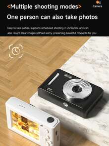 Cámara digital CCD para campus, lente dual de alta definición, estilo de tarjeta retro, cámara digital de fotografía y videografía de viaje, juguete para estudiantes y fiestas - Cámara - Ver 9