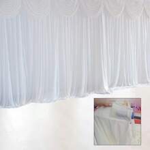 3m*3m Background Wedding Curtain Photography Curtains Silk Party White Decoration - White - View 3