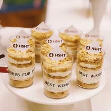 100/60/30/10个100ML透明塑料杯布丁果冻冰淇淋甜品甜点透明杯冰淇淋透明布丁杯派对婚宴餐饮食品容器迷你甜点开胃酒杯餐厅迷你开胃酒杯，适用于派对、婚礼、餐饮、冰淇淋、布丁和食品容器、厨房用品 - 彩色 - 查看 3