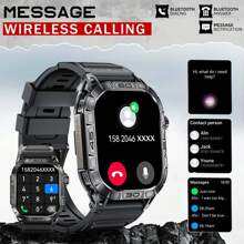 EIGIIS Reloj inteligente para hombres con brújula (responder/marcar llamada) pantalla AMOLED siempre activa de 1.96", reloj inteligente resistente para exteriores con monitoreo de sueño, monitor de actividad física para Android e iOS