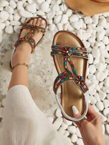 1双女童舒适百搭平底沙滩凉鞋 - 彩色 - 查看 5