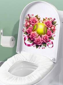 mama look 1 pièce Trou de regard 3D classique et amusant de chien naïf, grenouille souriante adorable fleur de lotus, papillon, rose tennis faux perles, cage d'oiseau de branche d'arbre fleur, autocollant mural décoratif pour salle de bain, papier peint PVC amovible