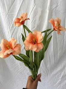 Tulipa Artificial Decoração para Casa Arranjo Floral Buquê de Casamento Flor Falsa Hastes em Vaso Decoração de Festa Centro de Mesa, Dia dos Namorados, Presente Formatura