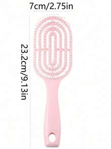 2/1 pezzo Spazzola per capelli con massaggio e design a schiena cava, colore macaron, adatta per capelli bagnati e asciutti, per acconciature voluminose, adatta sia per uomo che per donna, essenziale per il ritorno a scuola, per viaggi e vacanze, accessorio per capelli per donna