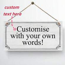 1pc, Personalised Wood Sign Hanging Plaque Gifts Custom Any Text Quotes Fun Gift Four Sizes Waterproof Indoor/Outdoor Sign, Flowers, Plants, Romance Birthday Graduation, Home Harmony, Multi-Functional, Durable, Ornamental, Reusable, Exquisite, Stylish, High-Quality, Colorful, Modern, Custom, Personalized, Unique, For Valentine's Day, For Mother's Day, For Birthdays, For Father's Day, For Graduation, For Weddings, For Housewarming - Multicolor - View 2
