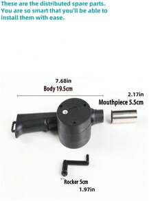1pc Hand Operated Barbeque Bellows, Charcoal Grill Blower Tool For BBQ - Black - View 7