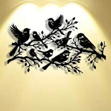 [Classic Bird Branch Metal Art] Elegant Minimalist Bird Branch Metal Wall Art: Suitable For Office, Home, Kitchen, Courtyard, And More - Classic Style