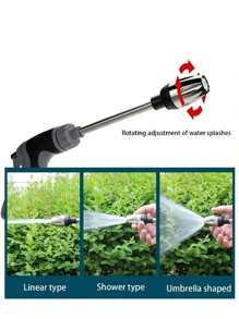 3pcs Garden Flexible Hose Set, Multi-Functional High-Pressure Car Washing Spray Gun Set, Household Car Washing Set, Available In Different Sizes