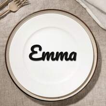 1pc Customized Acrylic Name Plate, Personalized Name, Customized Plaque, Unique Restaurant Wall Decor, Plate Decoration, Suitable For Bedroom, Cake Decor, Children's Day, Christmas, Halloween, Back To School, Birthday, Party Gifts, Customized Gifts