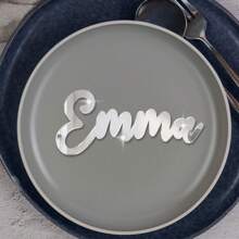 1pc Customized Acrylic Name Plate, Personalized Name, Customized Plaque, Unique Restaurant Wall Decor, Plate Decoration, Suitable For Bedroom, Cake Decor, Children's Day, Christmas, Halloween, Back To School, Birthday, Party Gifts, Customized Gifts