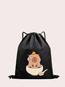 قطعة واحدة - حقيبة ظهر يابانية جديدة على شكل كابيبارا ، كاجوال ، بسيطة وأنيقة ، مع أساور بخيط سحاب و أشرطة كتف قابلة للتعديل ، مناسبة للمدرسة والسفر ، سهلة لتخزين الاحتياجات اليومية ، عنصر متعدد الاستخدامات ، موضة محببة ، مناسبة لجميع الأنماط والمناسبات ، مع قابلية تكيّف قوية مع الأسلوب.