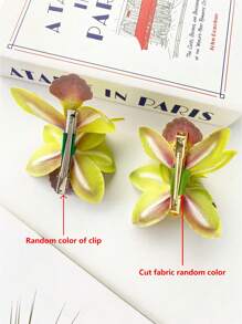 1 Pc Women's Oversized Tropical Flower Hair Clip, Boho Style Faux Orchid Alligator Hair Clip Hair Accessory For Beach, Travel, Vacation, Everyday Outfit, Bangs Clip, Can Be Used To Decorate Dresses And Bags Claw Clips Hair Claws Hair Barrettes, School Stuff