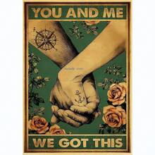 1 件/3 件墙面艺术海报可选框架复古蝴蝶女孩月亮帆布画励志名言海报和印刷品墙面艺术适用于客厅家居墙壁装饰，带框架的墙面艺术 - 彩色 - 查看 27