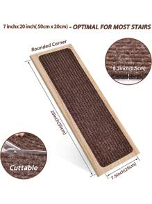 8 PIEZAS Pisadas antideslizantes para escaleras - Alfombras adhesivas de doble cara para escalones de madera/concreto, interior/exterior, almohadillas de seguridad con reducción de ruido (instalación sin taladro)