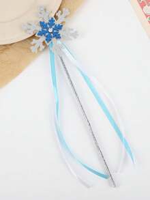 2pcs Ribbon Snowflake Fairy Wand, Princess Magic Wand Hair Accessories - Multicolor - View 4