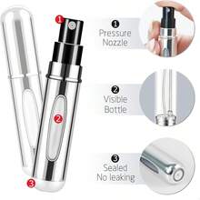 1/5/10 件，5ml 香水雾化器可再填充喷雾瓶，便携式旅行装香水瓶，香氛雾化器，迷你香水样品瓶