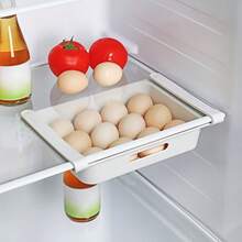 Hanging RV Kitchen Organizer, Refrigerator Egg Fruit Storage Box Drawer Type Food Crisper Box Kitchen Accessories Refrigerator Organizer Shelf - White - View 10