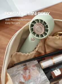 RAF 1pc Portable Handheld Mini Fan With 3-Speed Adjustment,Powered By Rechargeable 1200mAh Lithium Battery,Personal Lash Drying Fan Of 7-Hours Battery Life For Women Makeup,USB Eyelash Fan With Wrist Strap And Lanyard,Beach Accessories,Office, Outdoor