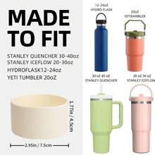 1 Peça Capa de Silicone para Copo, Protetor de Bottom Rosa Glitter, Compatível com Copo Térmico de 20-40oz e 12-24oz, Acessórios de Capa Antiderrapante para Garrafa de Água Esportiva